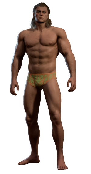 Halsin wearing his underwear