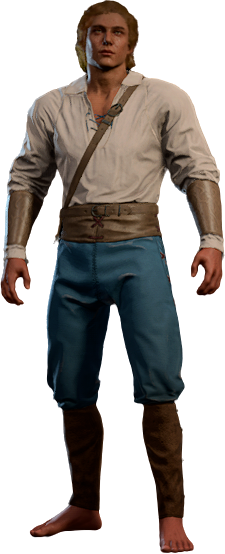 Swarthy Wayfarer in Cream High Elf Front