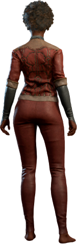 Raffish Bronze-Red Outfit Human Back
