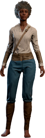Swarthy Wayfarer in Cream Human Front