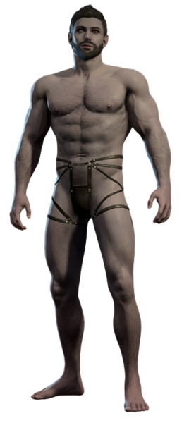 Black Underwear Half-Elf Front