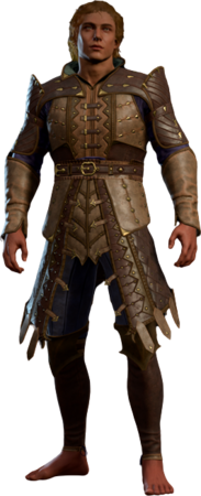 Studded Leather Armour +2 High Elf Front