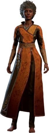 Obsidian Laced Robe Human Front