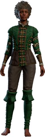 Splendid Green Outfit Human Front