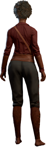 Swarthy Wayfarer in Red Human Back