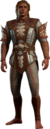 Scale Mail +1 High Elf Front