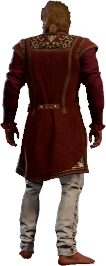 Splendid Red Outfit High Elf Back