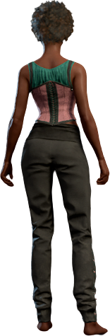 Teal Slimfit Outfit Human Back