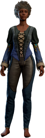 Diamond Blue Doublet Human Front