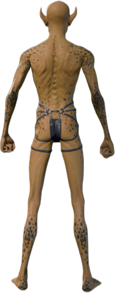 Black Underwear Githyanki Back