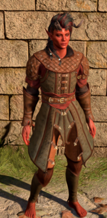 Studded Leather Armour +1 worn by Karlach