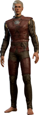 Leather Armour Flaming Fist Half-Elf Front