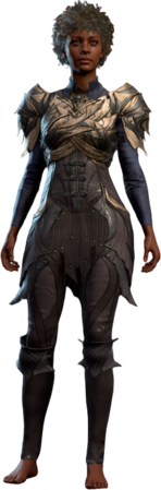 Drow Studded Leather Armour Commander Human Front