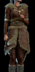 Hide Armour dyed swamp green worn by Shadowheart