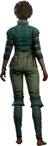 Splendid Teal Outfit Human Back