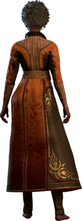 Obsidian Laced Robe Human Back